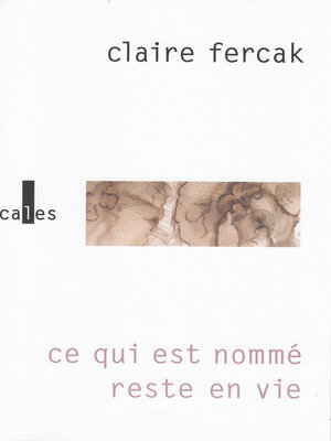 cover image of Ce qui est nommé reste en vie